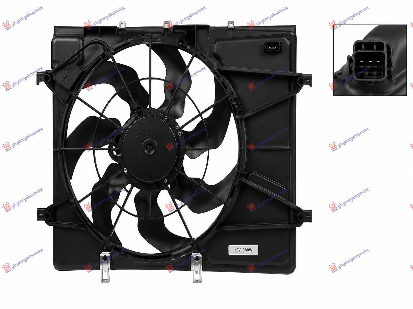 COOLING FAN COMPLETE (+A/C) (3PINS) (MARELLI)
