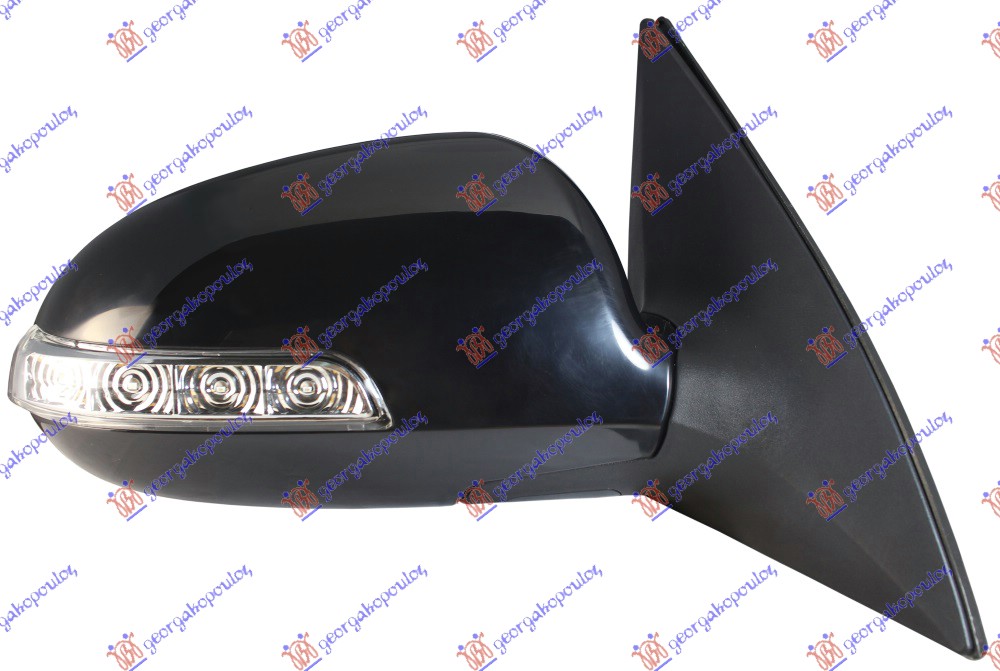 DOOR MIRROR ELECTRICAL HEATED (W/SIDE LAMP) (A QUALITY) (CONVEX GLASS)