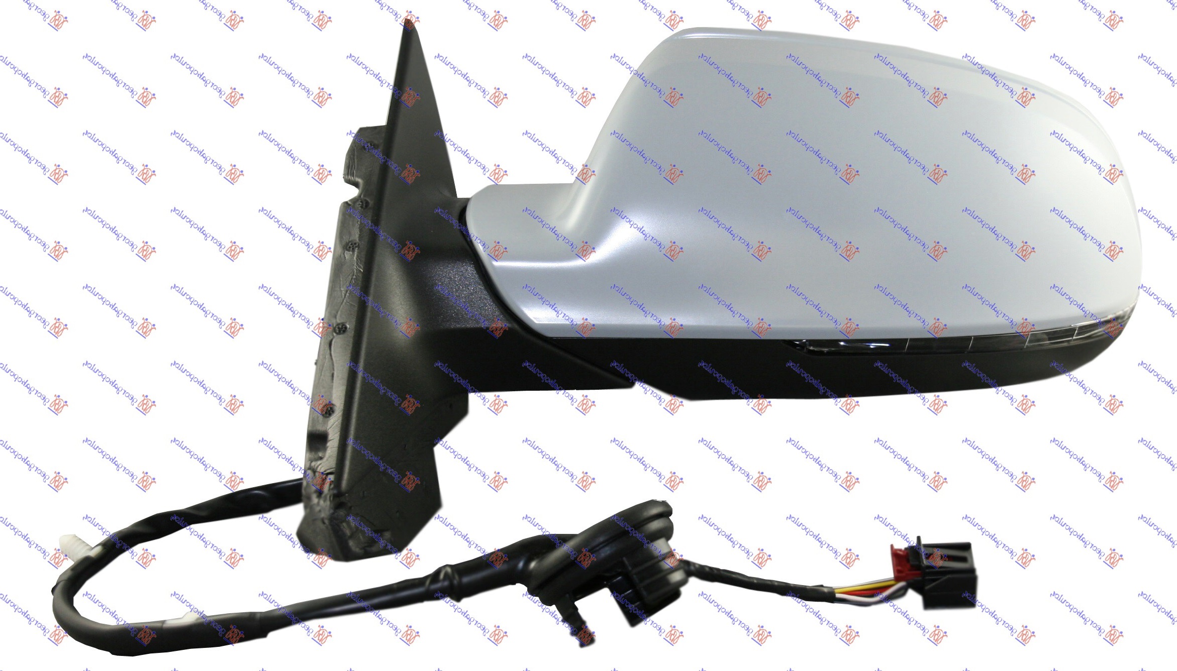 DOOR MIRROR ELECTRICAL HEATED PRIMED (W/SIDE LAMP) 3D 2010-(8 PIN) (ASPHERICAL GLASS)