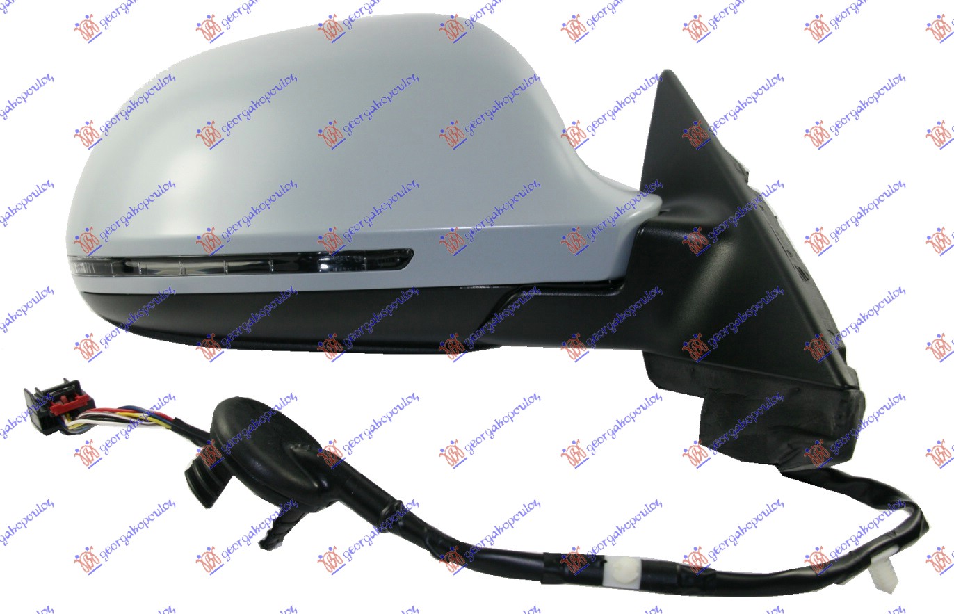 DOOR MIRROR ELECTRICAL HEATED PRIMED (W/SIDE LAMP) 5D -2010 (8PIN) (ASPHERICAL GLASS)