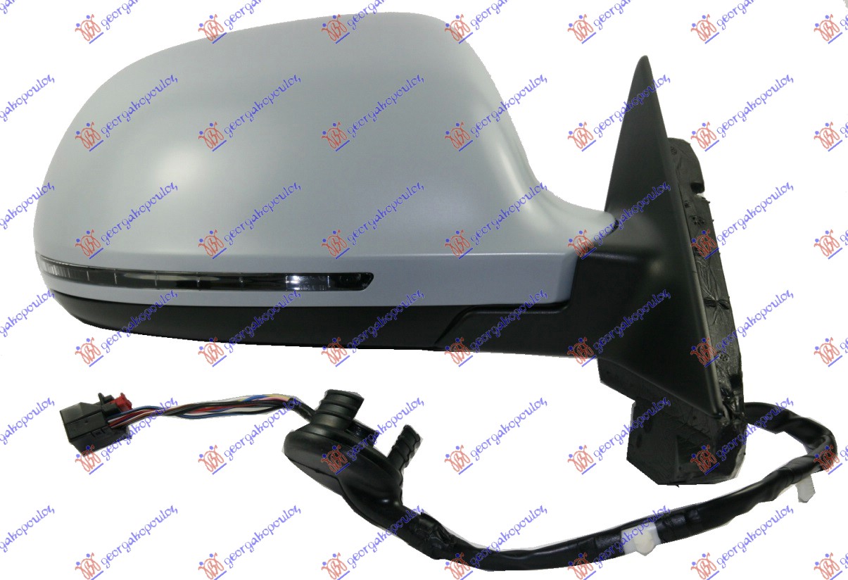 DOOR MIRROR ELECTRICAL HEATED FOLDABLE PRIMED 3D -2010 (W/SIDE LAMP) (ASPHERICAL GLASS)