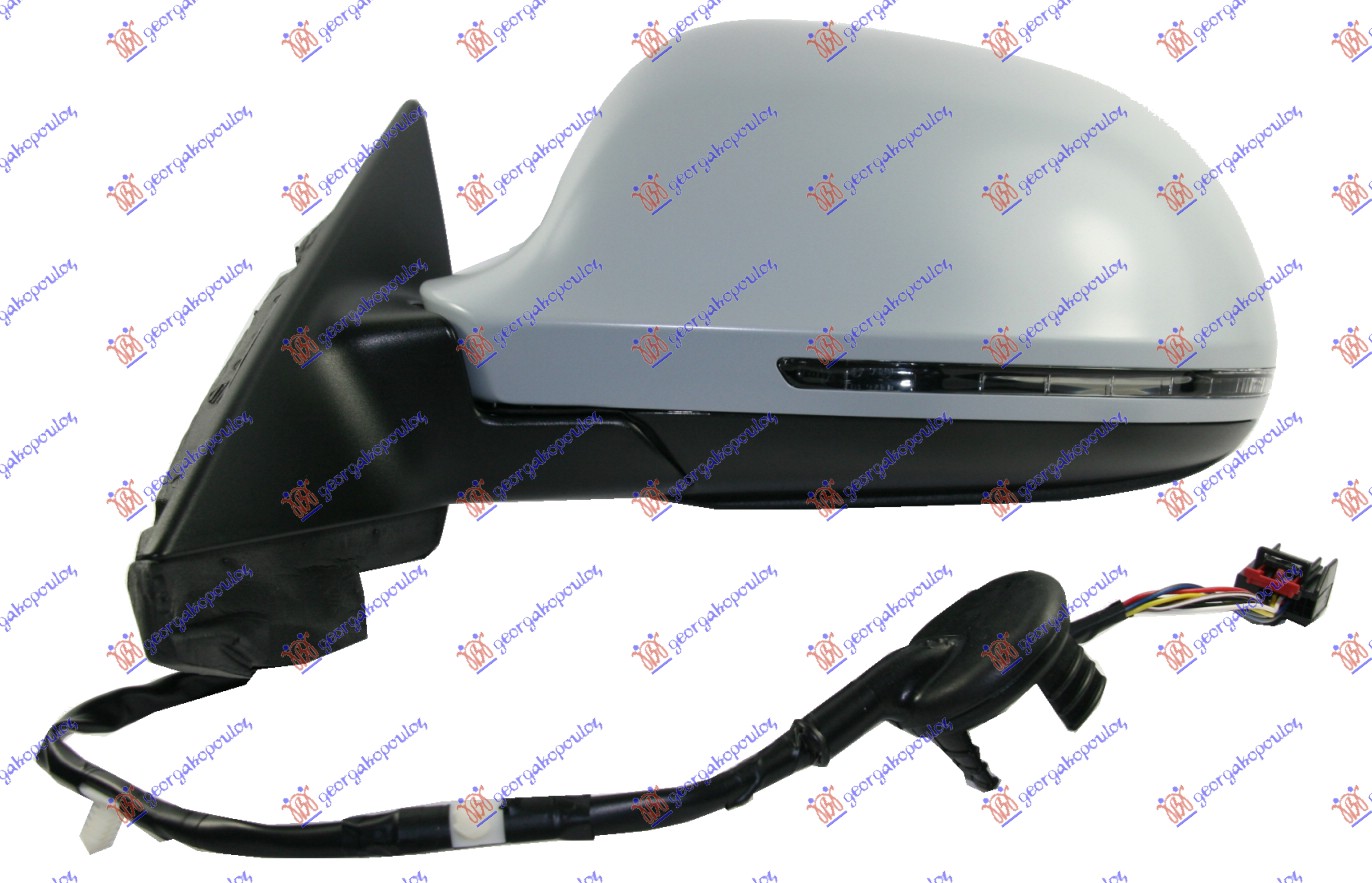 DOOR MIRROR ELECTRICAL HEATED FOLDABLE PRIMED 5D -2010 (W/SIDE LAMP) (ASPHERICAL GLASS)