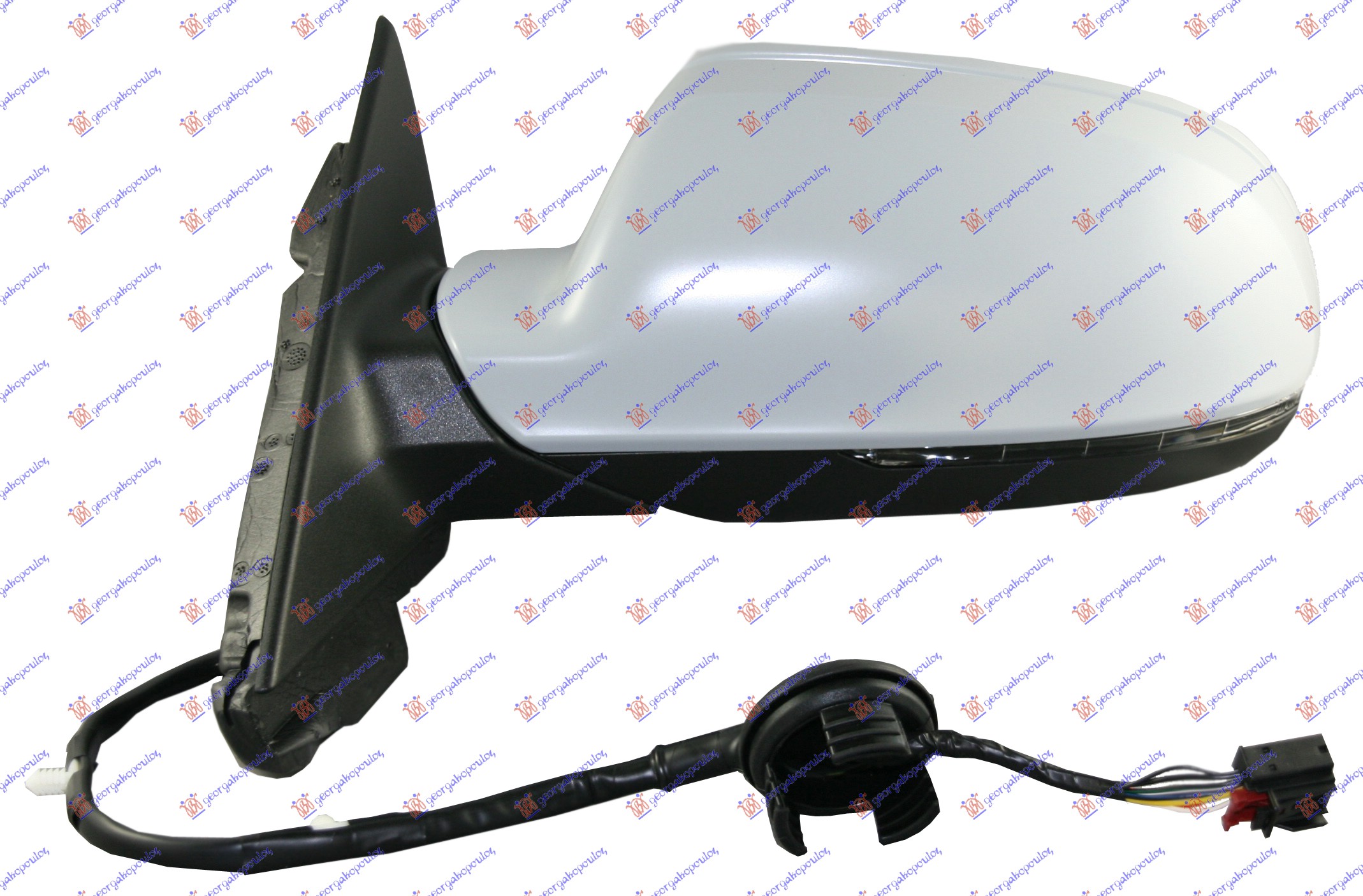 DOOR MIRROR ELECTRICAL HEATED FOLDABLE PRIMED 5D 2010- (W/SIDE LAMP) (ASPHERICAL GLASS)