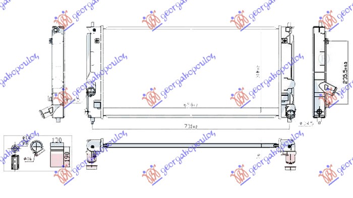RADIATOR 1.8 PETROL VVTI (650x318) (NRF)