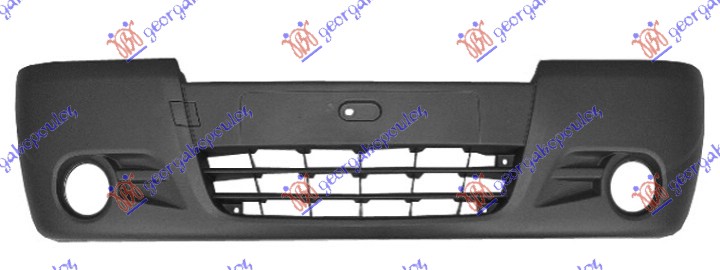 FRONT BUMPER GREY (W/FOG LAMP HOLES)
