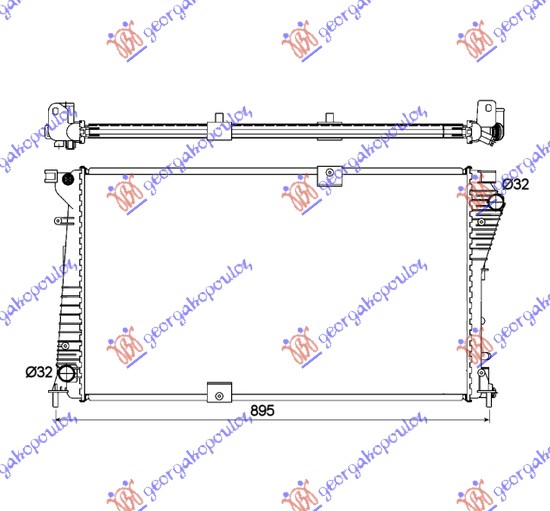 RADIATOR 2.0 CDTi -2.5 DTi DIESEL (780x450x26) TUBE DIAGONAL (WITH START-STOP)