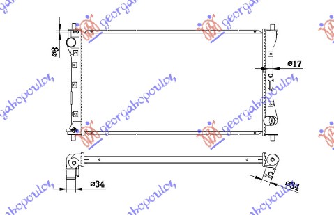 Radiator 2.0 DDiS diesel manual (675x370x26)