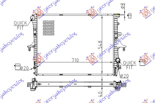 RADIATOR ALL MODELS PETROL/DIESEL MANUAL/AUTOMATIC+/- A/C (710x550)