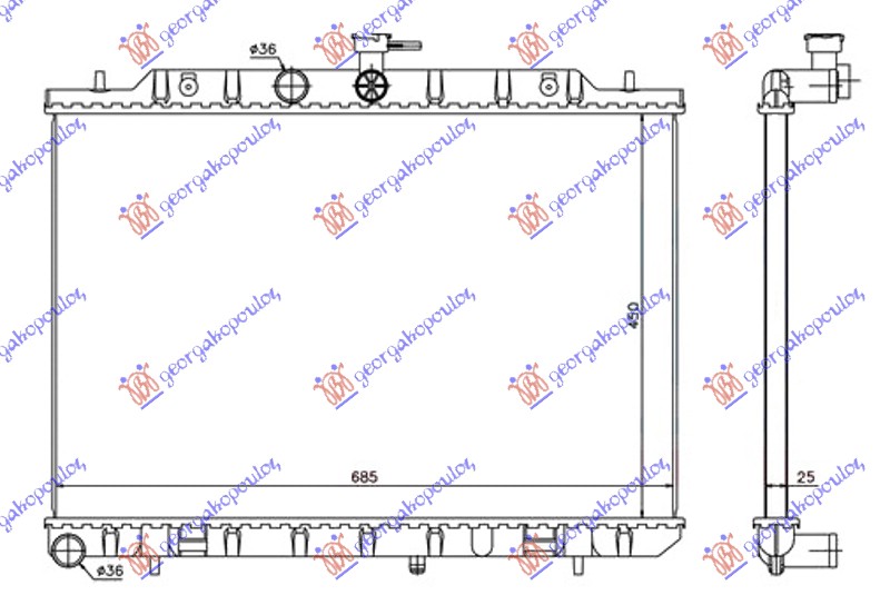 RADIATOR 2.0 DIESEL 2007- (450x690)