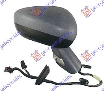 DOOR MIRROR ELECTRICAL HEATED PRIMED W/SIDE LAMPP & SEN (A QUALITY) (CONVEX GLASS)