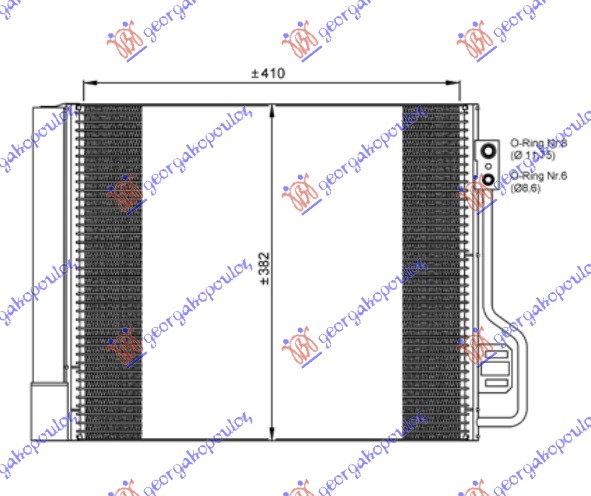 CONDENSER PETROL/DIESEL (420x380) (MARELLI)