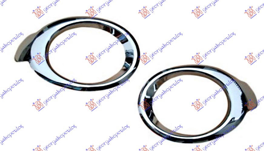 FOG LAMP FRAME CHROME (SET) 2012-