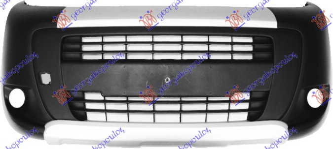FRONT BUMPER FIORINO COMBI (W/FOG LAMP HOLES) (SILVER BAND & SILVER SPOILER)