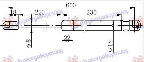 GAS SPRING TAIL GATE (600L-670N)