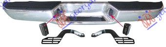 REAR BUMPER P/U CHROME (WITH BLACK GUARD) (ASSY)