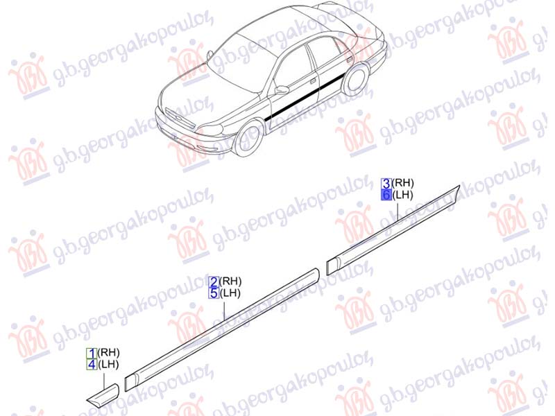 REAR DOOR MOULDING (ORIGINAL)