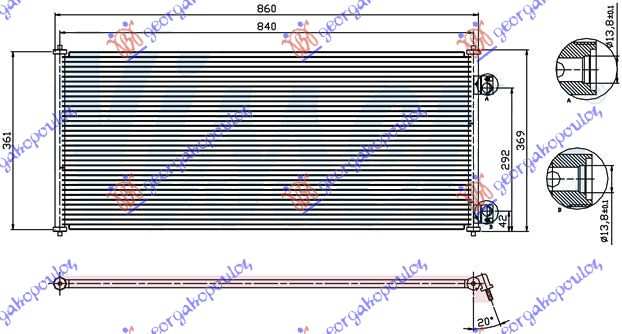 CONDENSER PETROL/DIESEL (805x360) (KOYO)