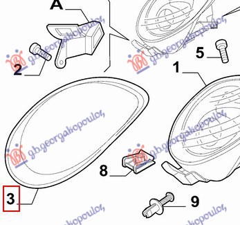 HEAD LAMP FRAME CHROME (ORIGINAL)