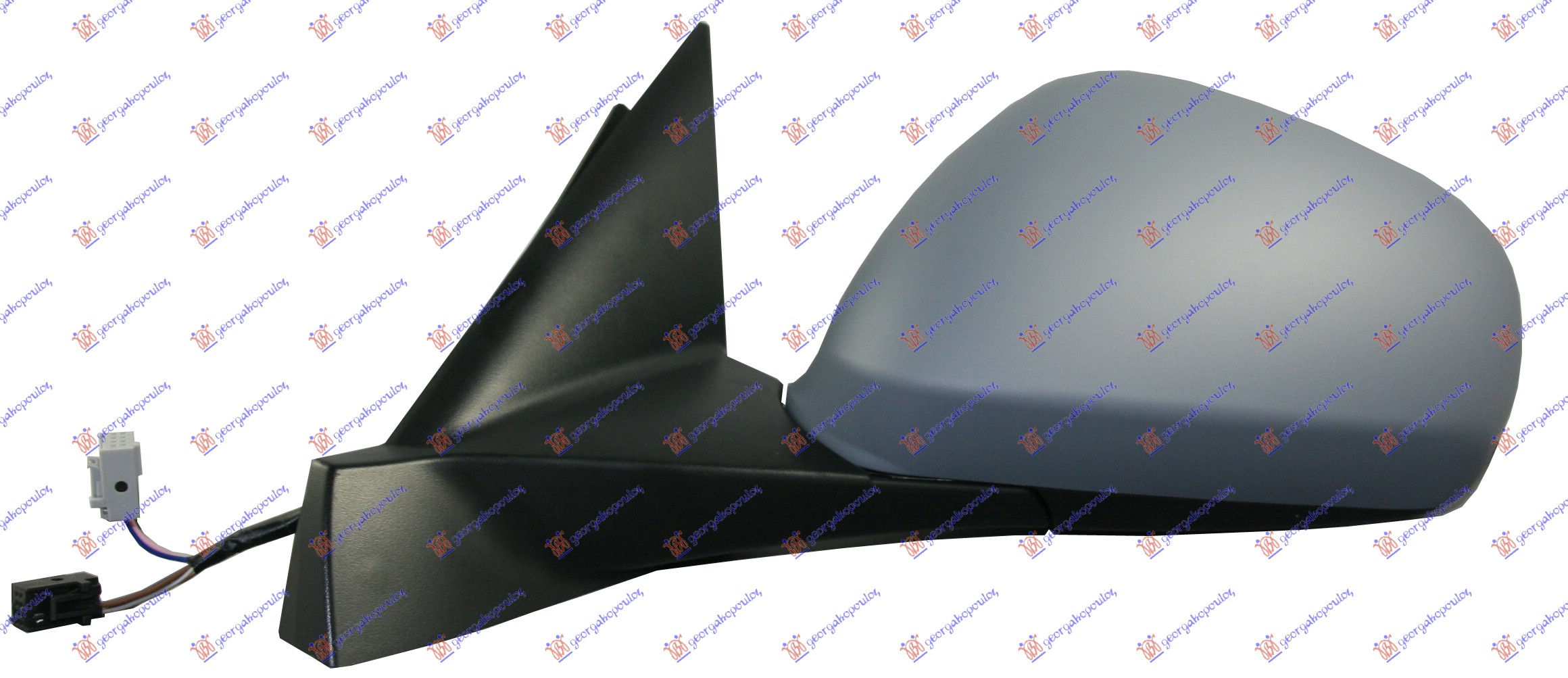 DOOR MIRROR ELECTRICAL HEATED FOLDABLE PRIMED (A QUALITY) (ASPHERICAL GLASS)