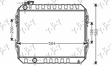 RADIATOR 2.4 DIESEL 4WD (475x530x52) (NRF)