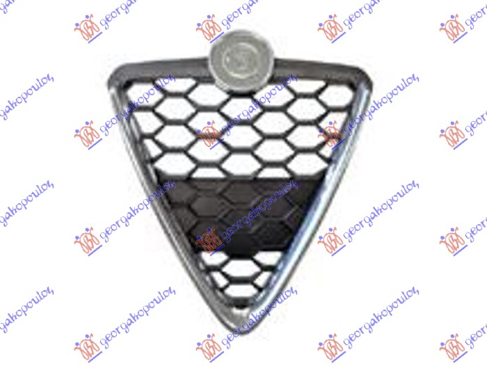 GRILLE SIDE PIECE W/CHROME MOULDING 2016-