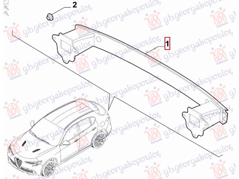 REAR BUMPER REINFORCEMENT (ORIGINAL)