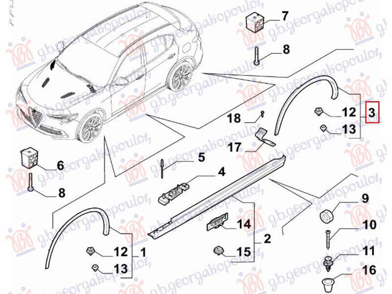 REAR FENDER FLARE (ORIGINAL)