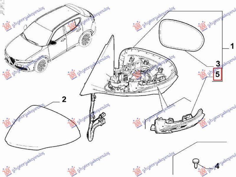 DOOR MIRROR SIDE LAMP (ORIGINAL)