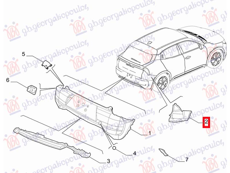 REAR BUMPER END (ORIGINAL)