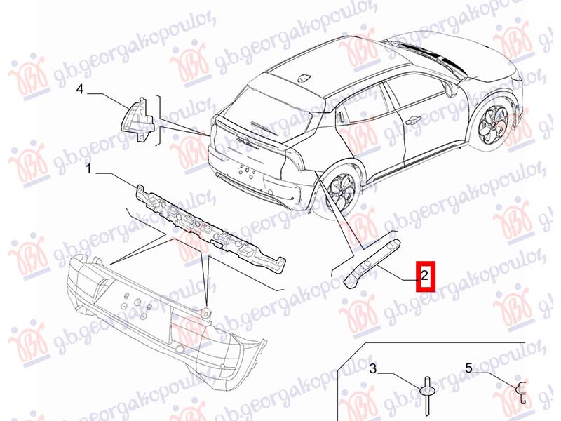REAR BUMPER SIDE BRACKET PLASTIC (ORIGINAL)