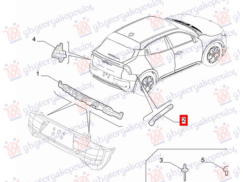 REAR BUMPER SIDE BRACKET PLASTIC (ORIGINAL)