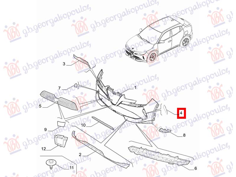 FRONT BUMPER GRILLE SIDE (ORIGINAL)
