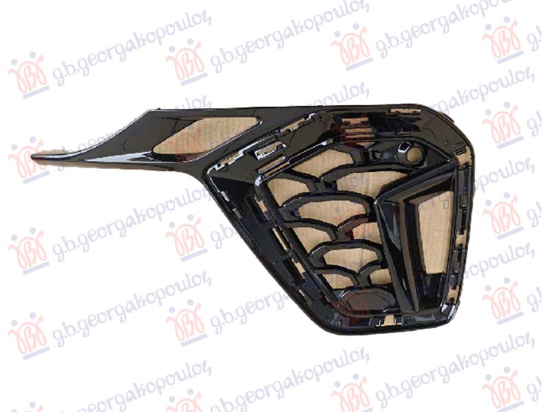 FRONT BUMPER GRILLE PAINTED BLACK (W/PDC) (S-LINE)