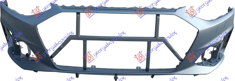FRONT BUMPER PRIMED (S-LINE/S4) (W/WASHER HOLES)