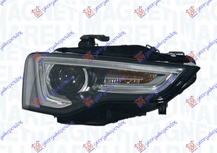 HEAD LAMP Bi-XENON BLACK W/LED DRL (MARELLI)