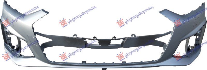 FRONT BUMPER PRIMED (S-LINE/S5) (W/2 PDC & WASHER HOLES)