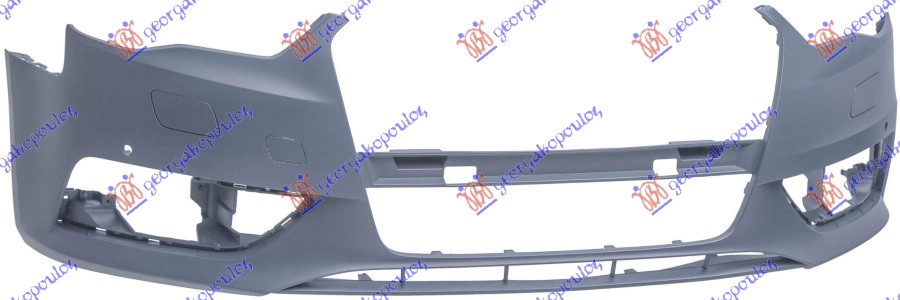 FRONT BUMPER PRIMED (W/2 PDC & W/4 CUTTING MARKS FOR PDC) (W/WASHER HOLES) (A QUALITY)