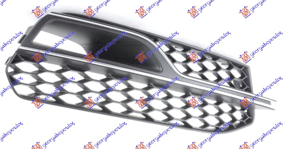 FRONT BUMPER GRILLE (W/CHROME) (W/ FOG LAMP HOLE) (S3)