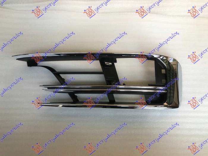 FRONT BUMPER GRILLE W/CHROME (W/ FOG LAMP HOLE)