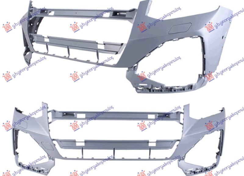FRONT BUMPER PRIMED (W/WASHER HOLES)