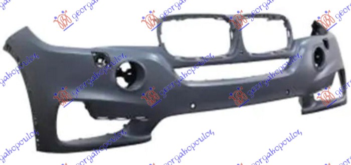 FRONT BUMPER PRIMED (W/2 PDC & WASHER HOLES & CAMERA) (W/HALOGEN FOG LAMPS HOLES)