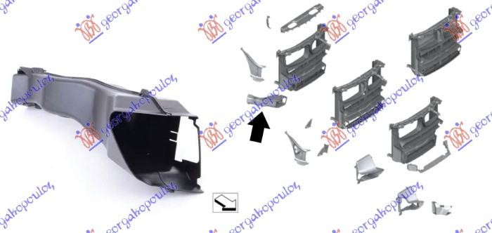 AIRDUCT FRONT INNER PLASTIC (FOR THE BRAKE)