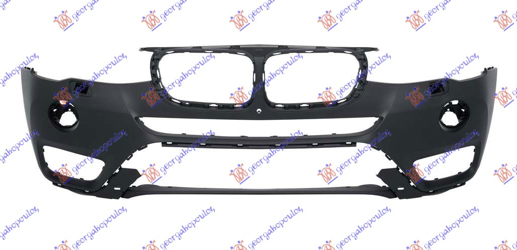 FRONT BUMPER PRIMED (W/CAMERA) (W/FOG LAMP HOLES H8) (A QUALITY)