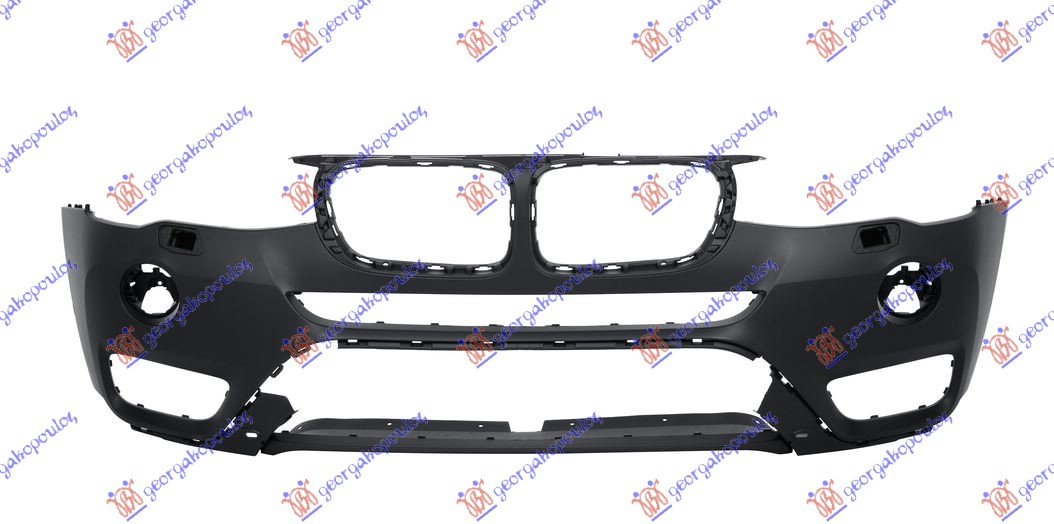 FRONT BUMPER PRIMED (W/2 PDC) (W/FOG LAMP HOLES H8) (A QUALITY)