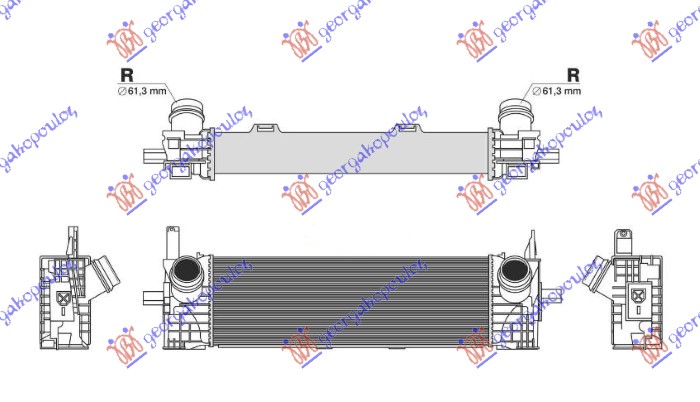 RADIATOR INTERCOOLER 2.0 DIESEL (540x170x80)