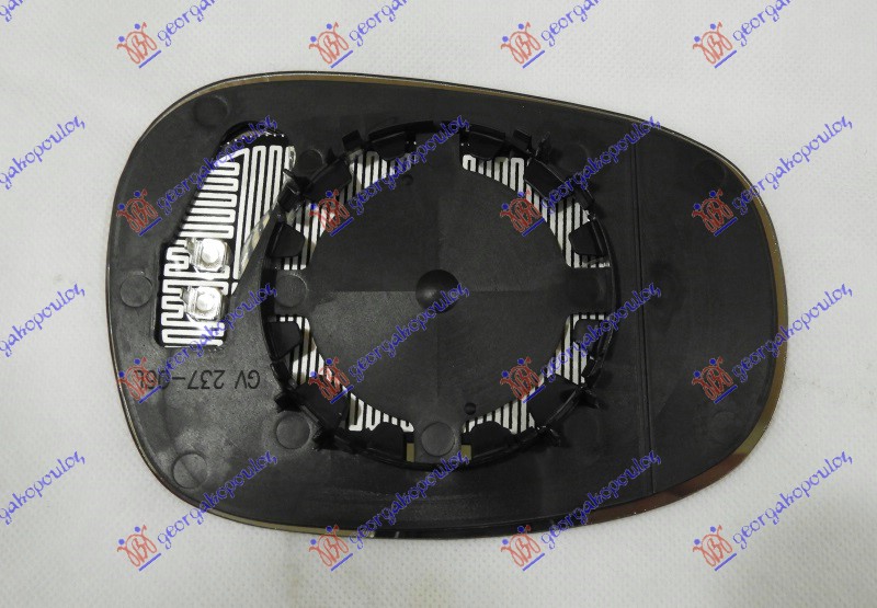 DOOR MIRROR GLASS BLUE HEATED (ASPHERICAL GLASS)