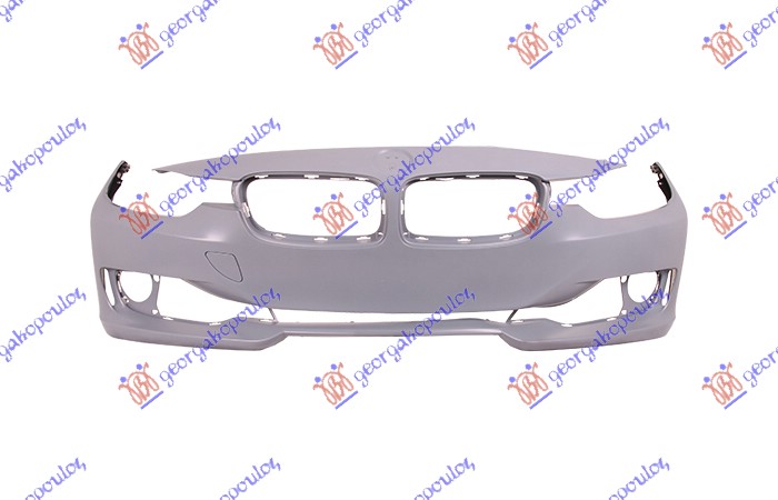 FRONT BUMPER PRIMED (W/6 CUTTING MARKS FOR PDC & WASHER HOLES) (A QUALITY)
