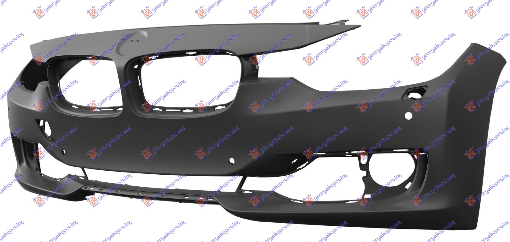 FRONT BUMPER PRIMED (LUXURY/MODERN/SPORT) (W/4 PDC & WASHER HOLES)
