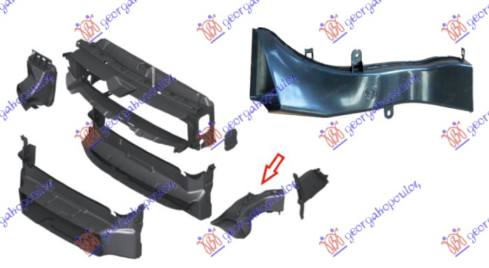AIRDUCT FRONT INNER PLASTIC (FOR THE BRAKE) (M-PACK)