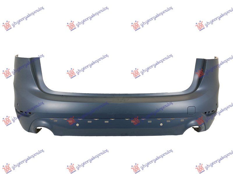 REAR BUMPER PRIMED (F46) (TWIN EXHAUST HOLE) (W/4 PDC) (W/MOULDING HOLES)